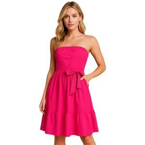 The Limited Hot Pink Strapless Fit & Flare Dress – Women’s 10